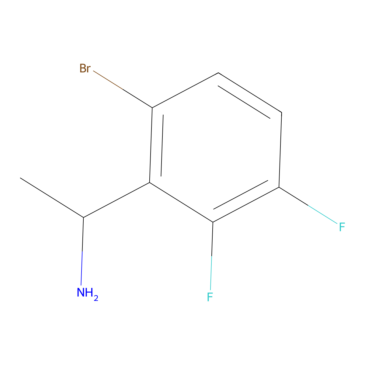1-(6-Bromo-2,3-difluorophenyl)ethan-1-amine molecular structure, CAS 1515613-57-6