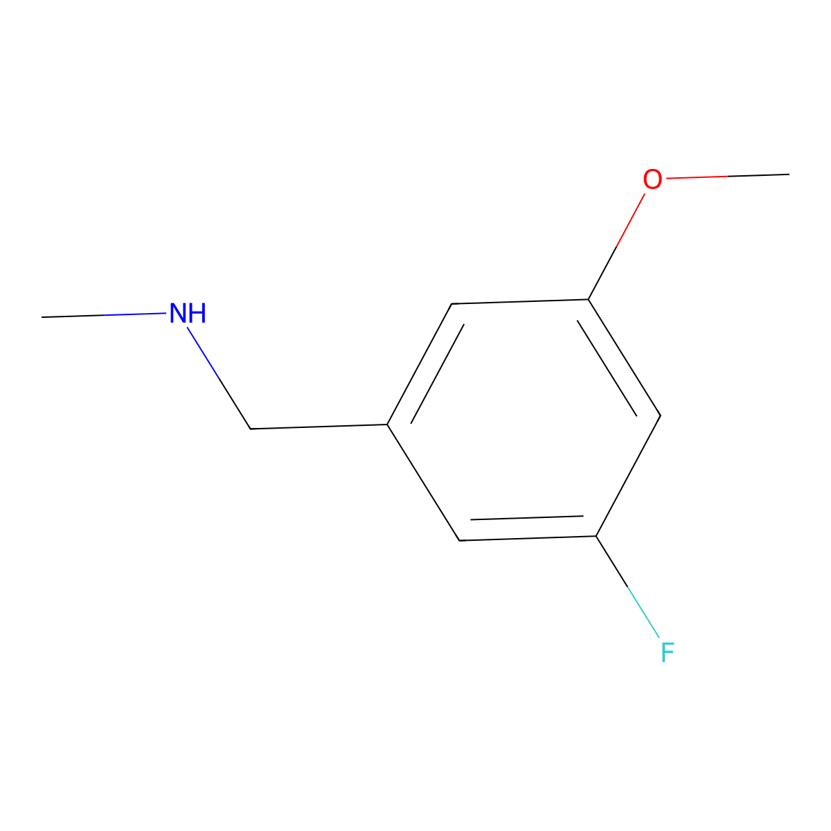 [(3-Fluoro-5-methoxyphenyl)methyl](methyl)amine molecular structure, CAS 1515618-73-1