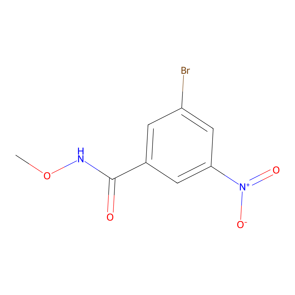 3-Bromo-N-methoxy-5-nitrobenZamide molecular structure, CAS 1515621-31-4