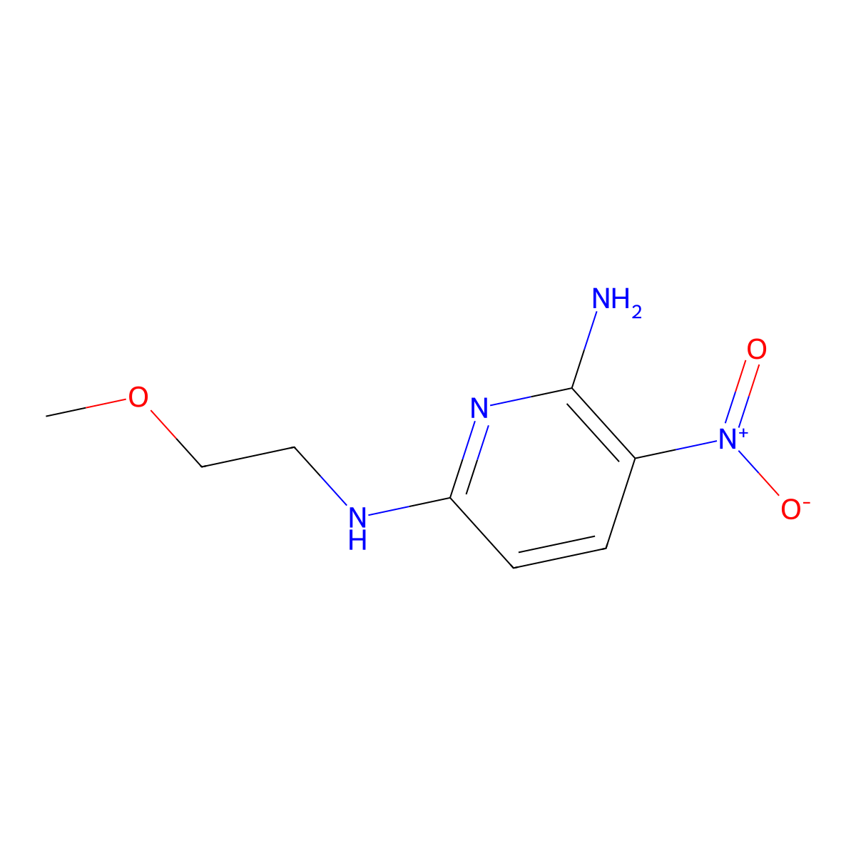 N~6~-(2-methoxyethyl)-3-nitropyridine-2,6-diamine molecular structure, CAS 1515628-79-1