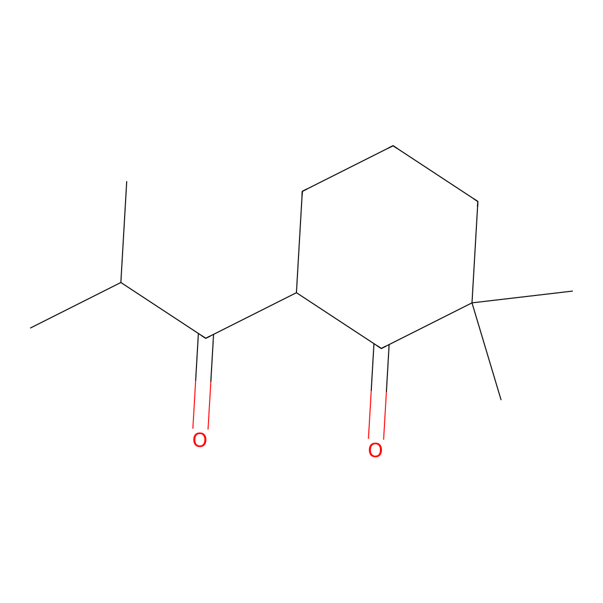 2,2-Dimethyl-6-(2-methylpropanoyl)cyclohexan-1-one molecular structure, CAS 1515629-82-9
