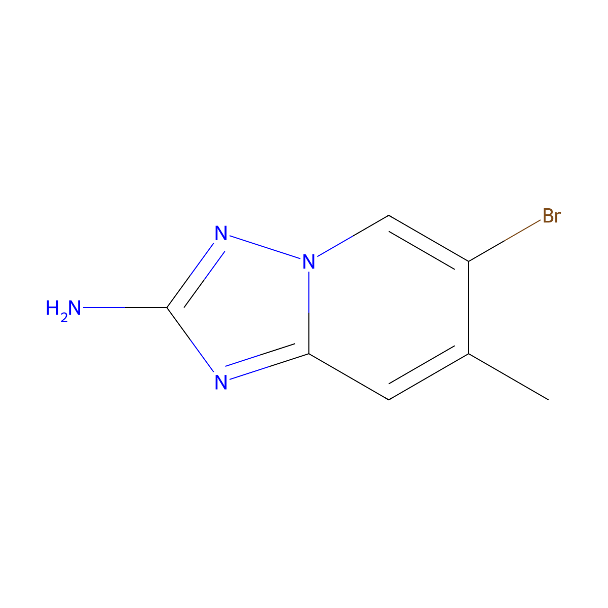2-Amino-6-bromo-7-methyl-[1,2,4]triazolo[1,5-a]pyridine molecular structure, CAS 1515630-19-9
