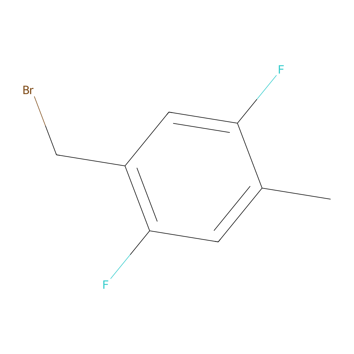 1-(Bromomethyl)-2,5-difluoro-4-methylbenzene molecular structure, CAS 1515657-97-2
