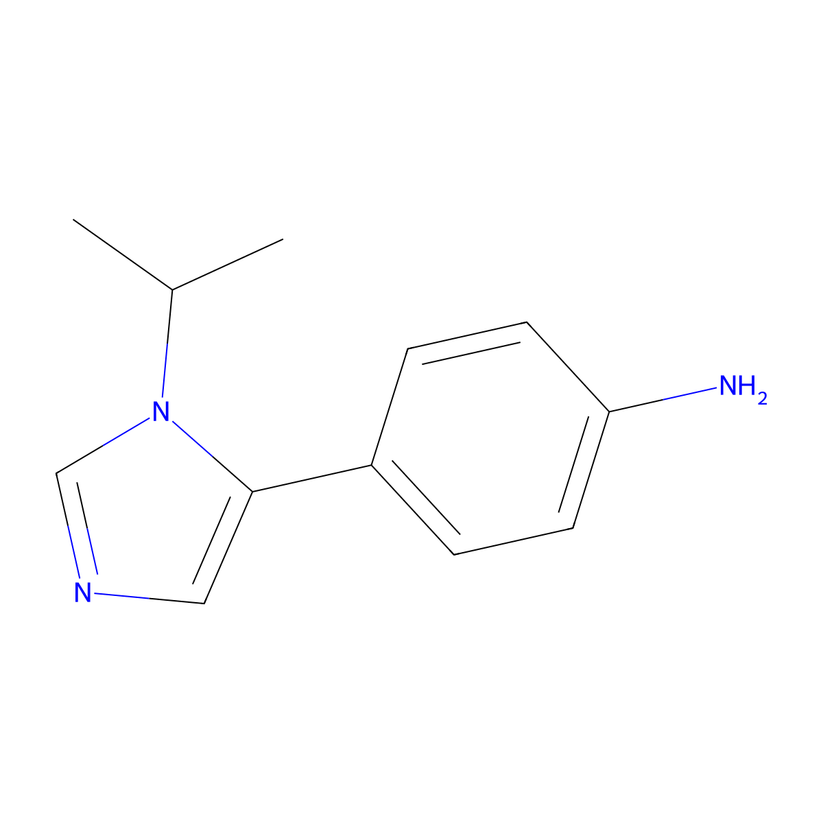 4-[1-(Propan-2-yl)-1H-imidazol-5-yl]aniline molecular structure, CAS 1515664-88-6