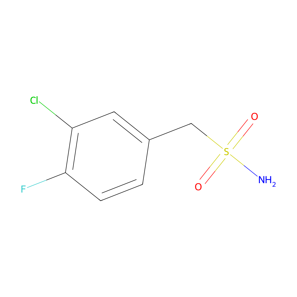 (3-Chloro-4-fluorophenyl)methanesulfonamide molecular structure, CAS 1515667-28-3