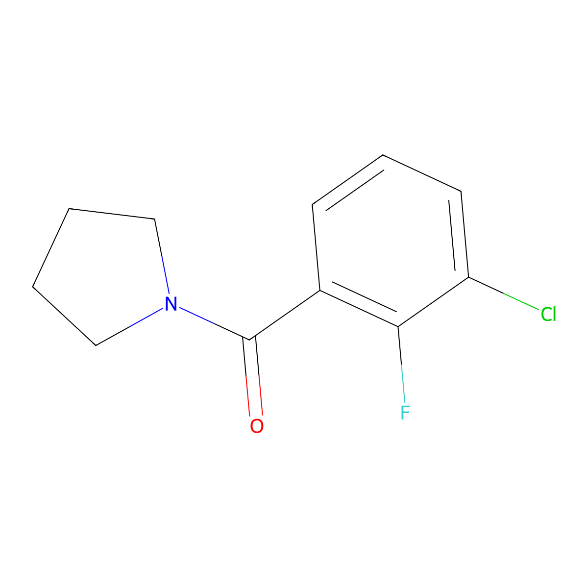 (3-Chloro-2-fluorophenyl)(pyrrolidin-1-yl)methanone molecular structure, CAS 1515668-95-7
