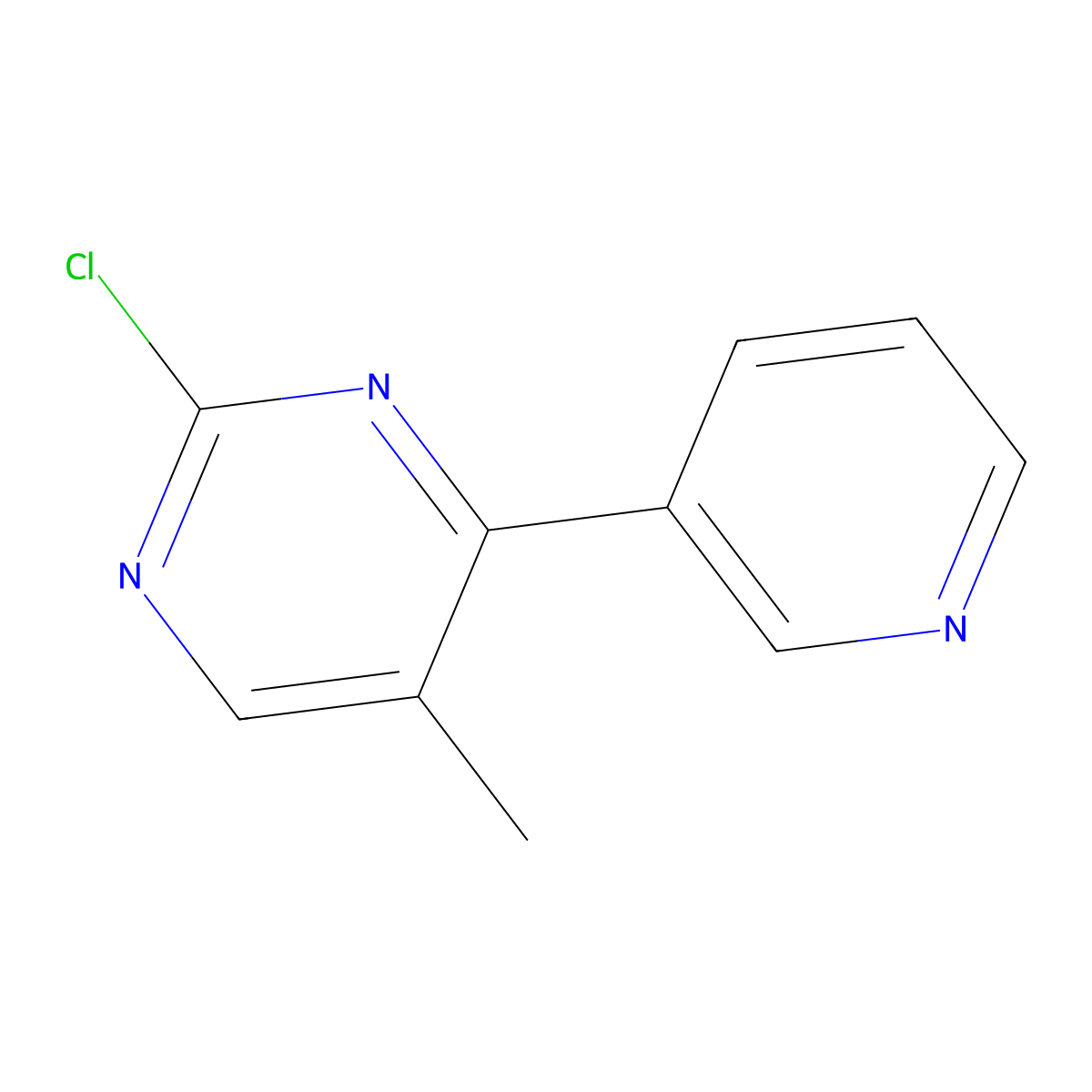 2-Chloro-5-methyl-4-(pyridin-3-yl)pyrimidine molecular structure, CAS 1515686-59-5