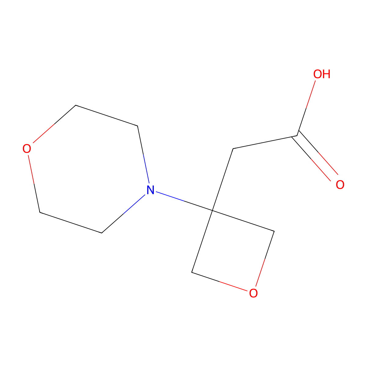 2-[3-(Morpholin-4-yl)oxetan-3-yl]acetic acid molecular structure, CAS 1515688-57-9