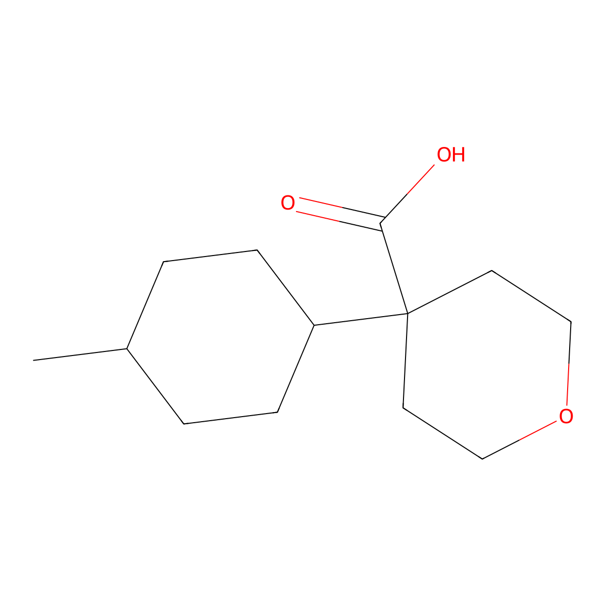 4-(4-Methylcyclohexyl)oxane-4-carboxylic acid molecular structure, CAS 1515696-77-1