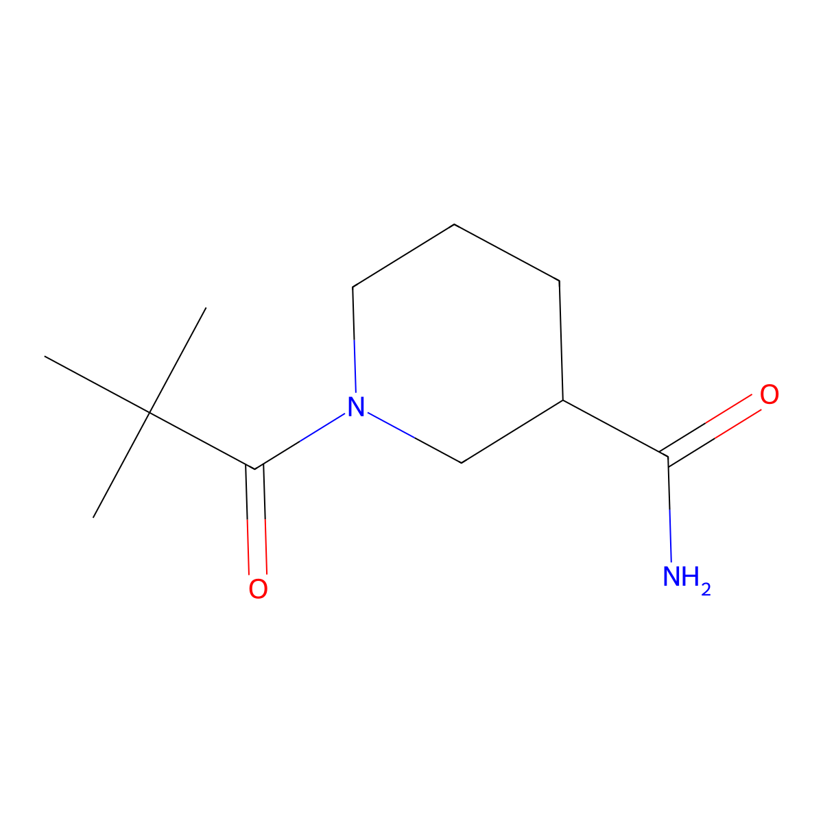 (R)-1-Pivaloylpiperidine-3-carboxamide molecular structure, CAS 1515699-83-8