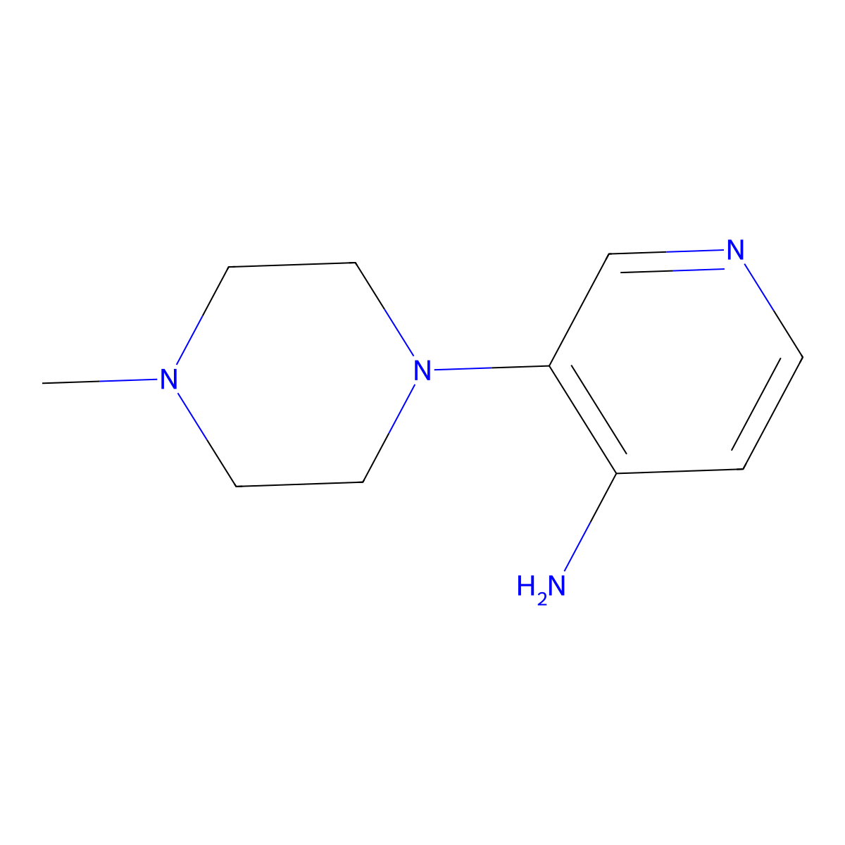 3-(4-Methylpiperazin-1-yl)pyridin-4-amine molecular structure, CAS 1515711-88-2