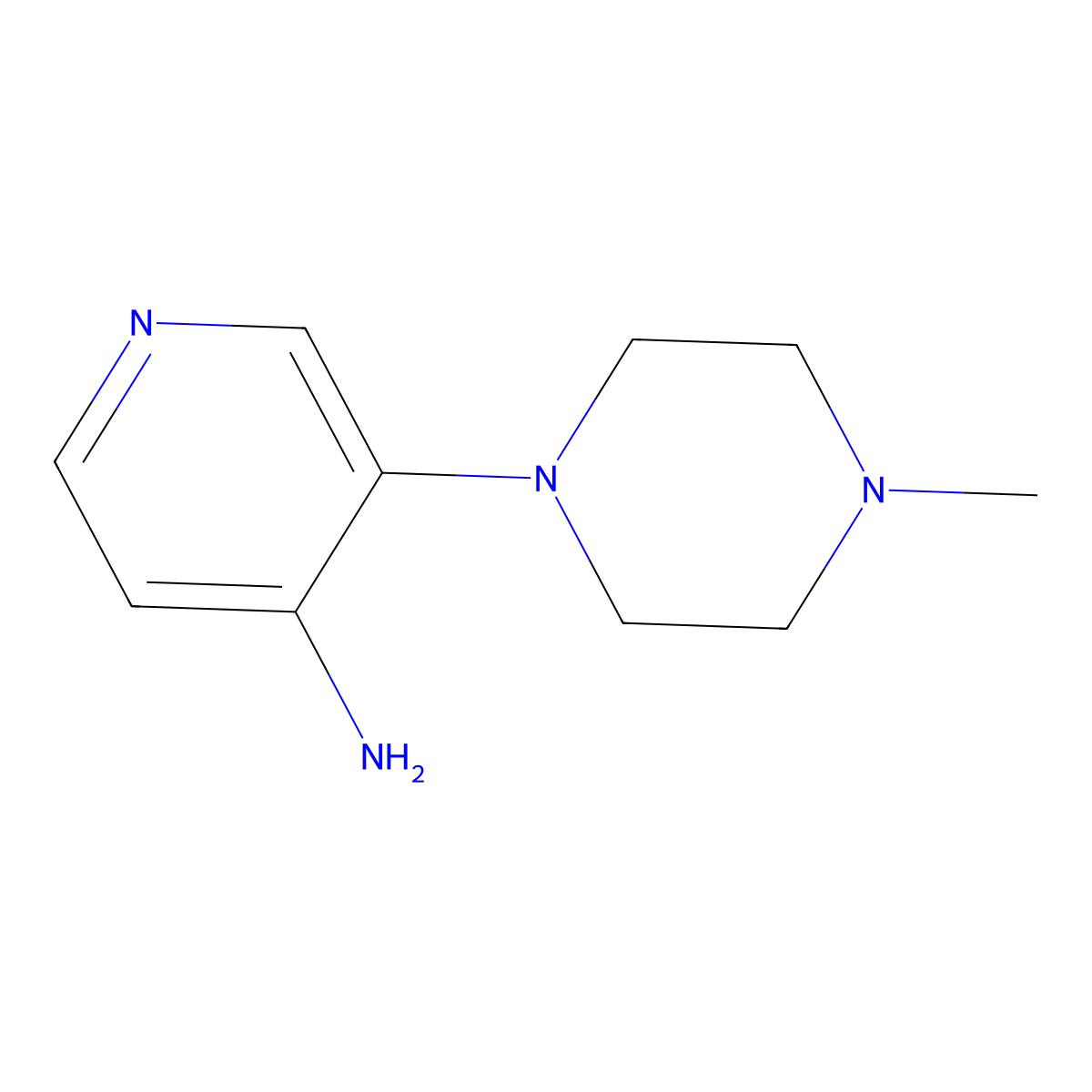 3-(4-Methylpiperazin-1-yl)pyridin-4-amine molecular structure, CAS 1515711-88-2