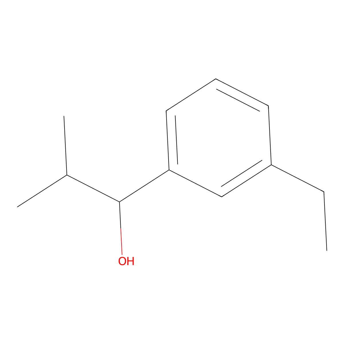 1-(3-Ethylphenyl)-2-methylpropan-1-ol molecular structure, CAS 1515720-60-1
