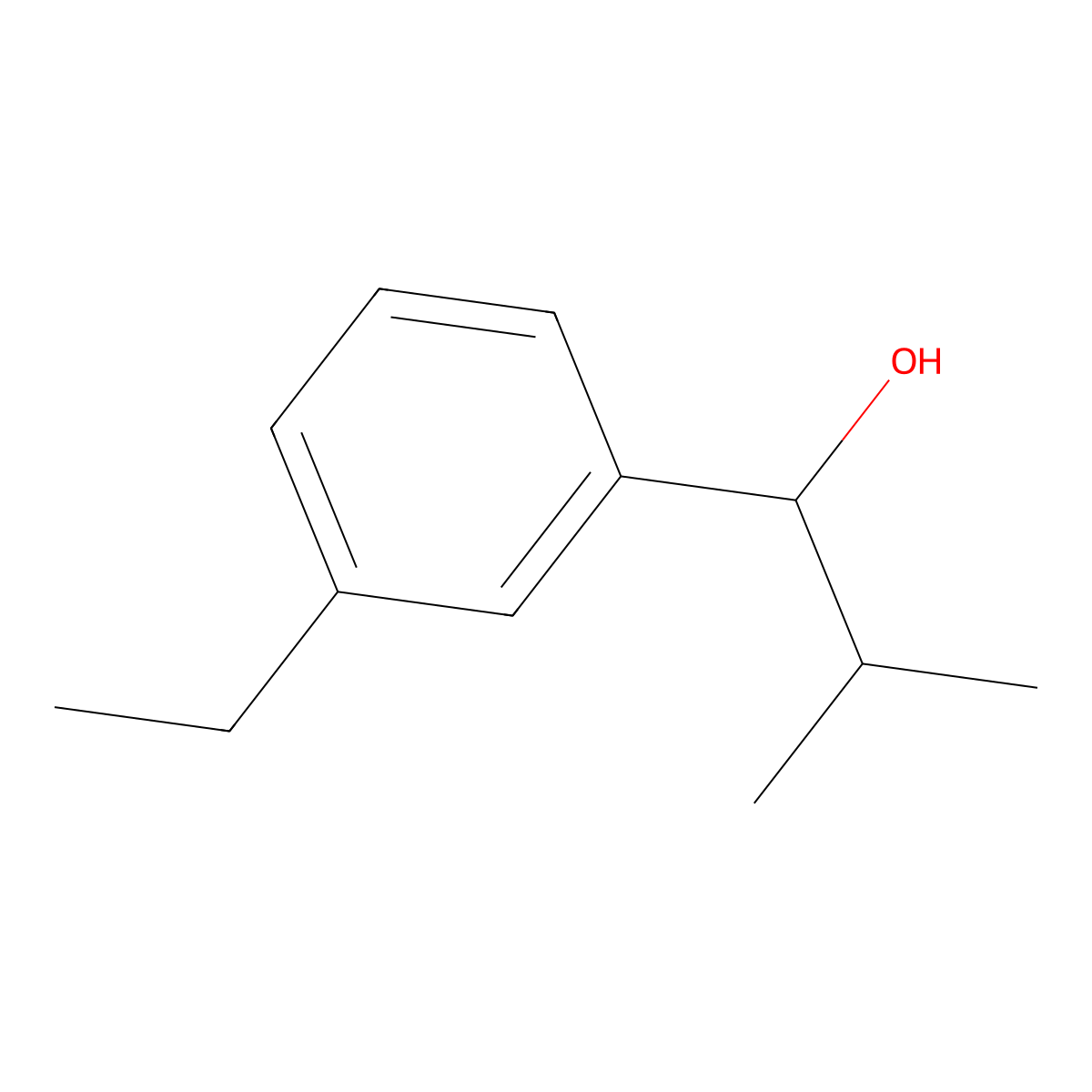1-(3-Ethylphenyl)-2-methylpropan-1-ol molecular structure, CAS 1515720-60-1