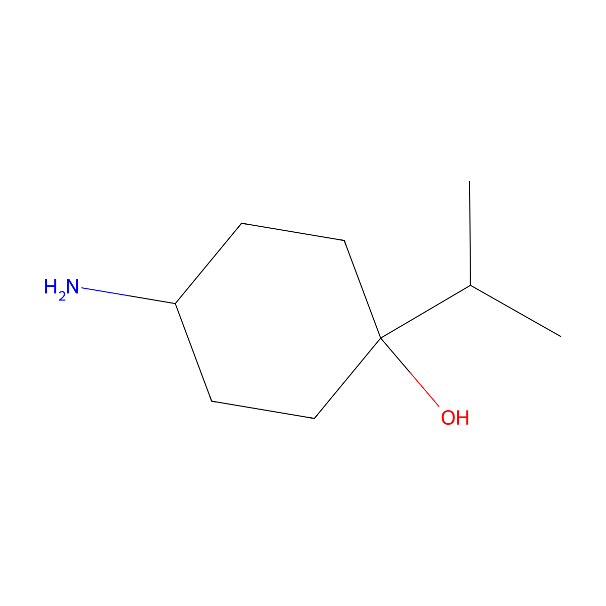 4-Amino-1-(propan-2-yl)cyclohexan-1-ol molecular structure, CAS 1515726-13-2
