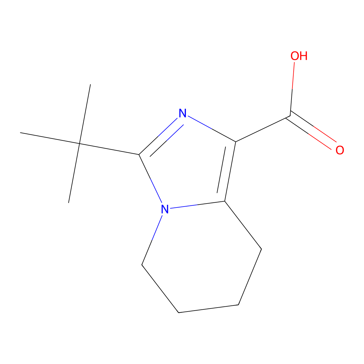 3-tert-Butyl-5H,6H,7H,8H-imidazo[1,5-a]pyridine-1-carboxylic acid molecular structure, CAS 1515728-93-4