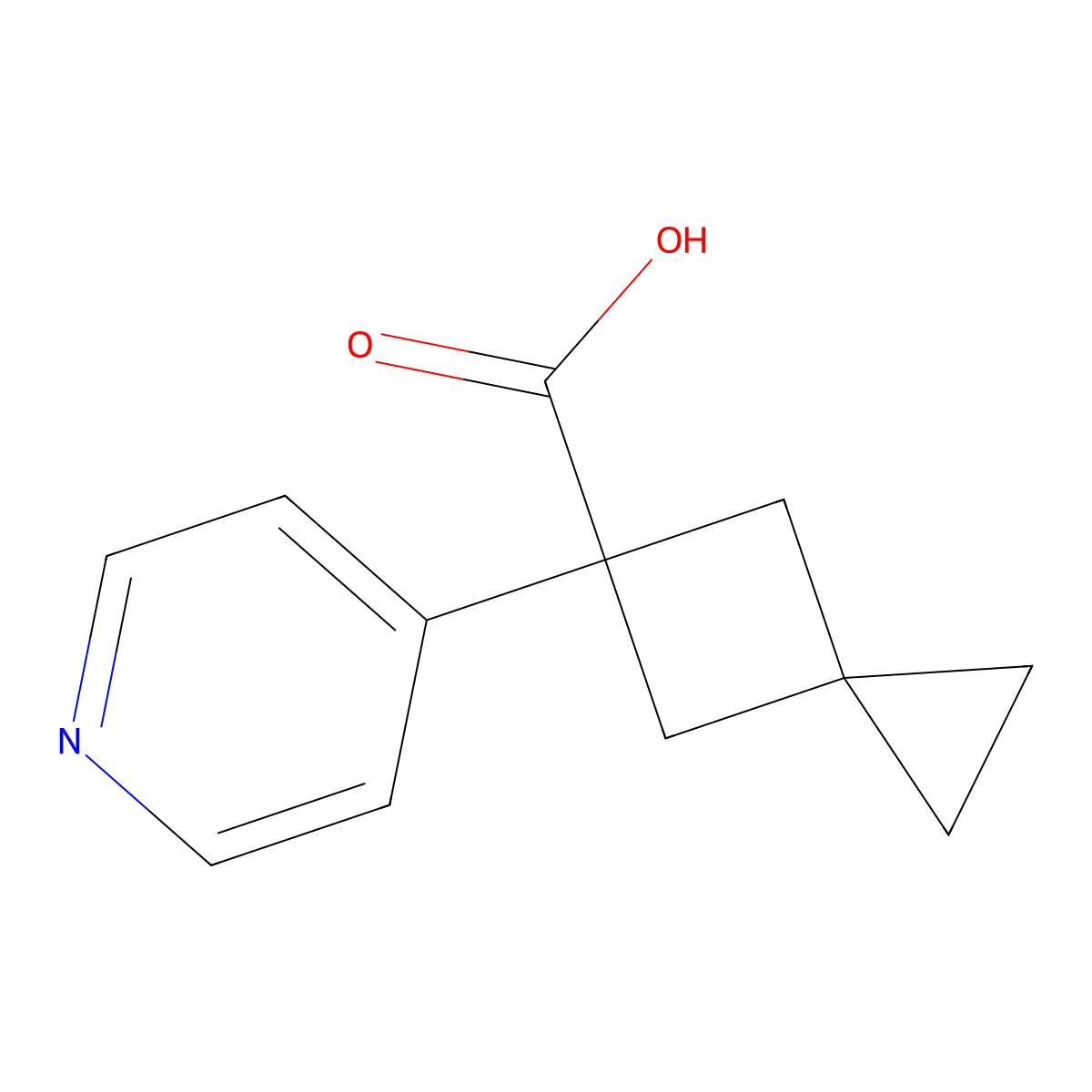 5-(Pyridin-4-yl)spiro[2.3]hexane-5-carboxylic acid molecular structure, CAS 1515748-27-2