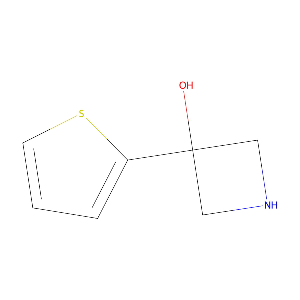 3-(Thiophen-2-yl)azetidin-3-ol molecular structure, CAS 1515760-41-4