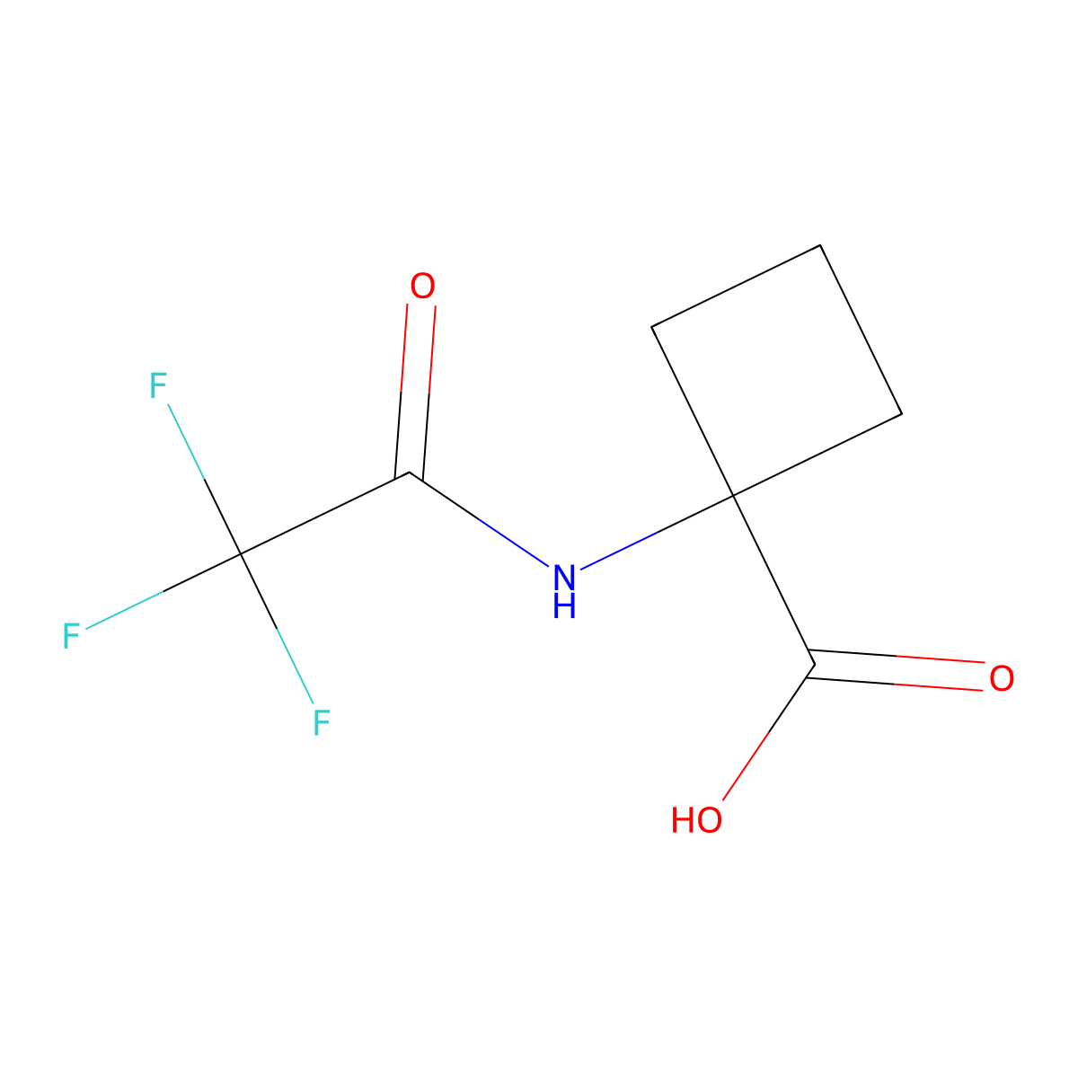 1-(Trifluoroacetamido)cyclobutane-1-carboxylic acid molecular structure, CAS 1515766-88-7