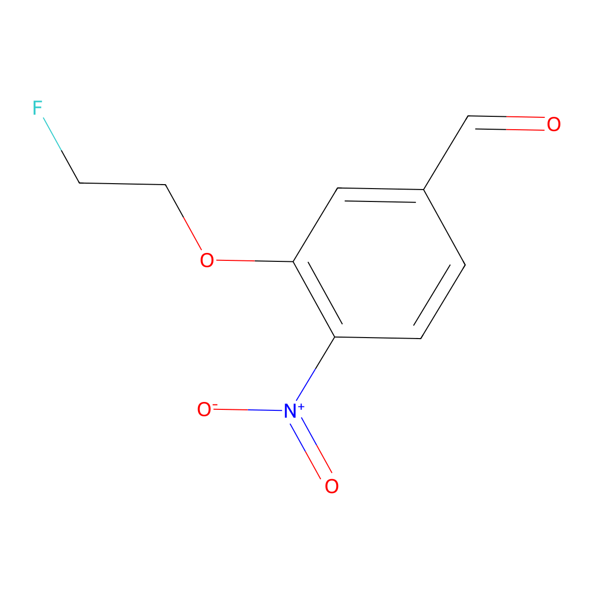 3-(2-Fluoroethoxy)-4-nitrobenzaldehyde molecular structure, CAS 1515805-24-9