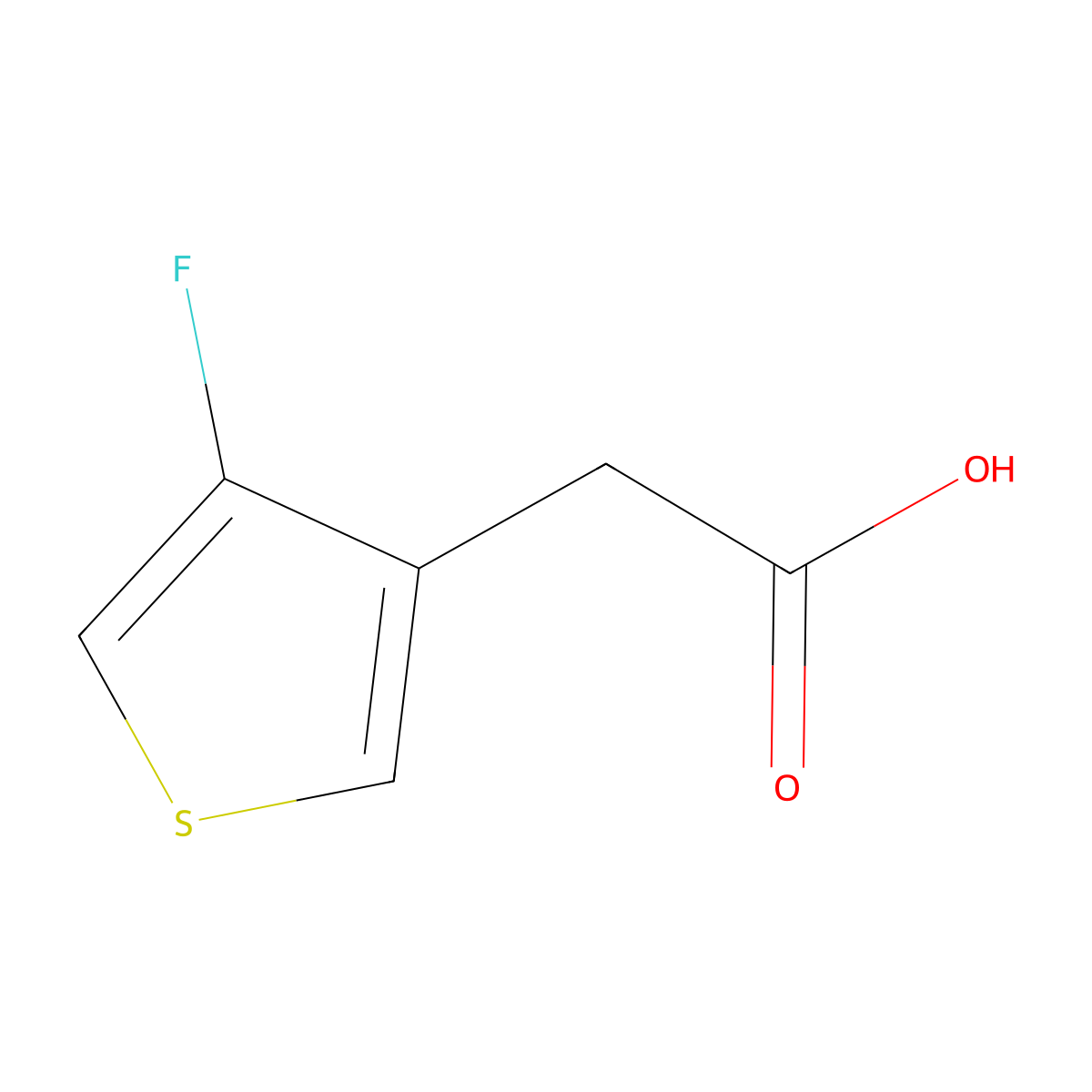 2-(4-Fluorothiophen-3-yl)acetic acid molecular structure, CAS 1515809-73-0