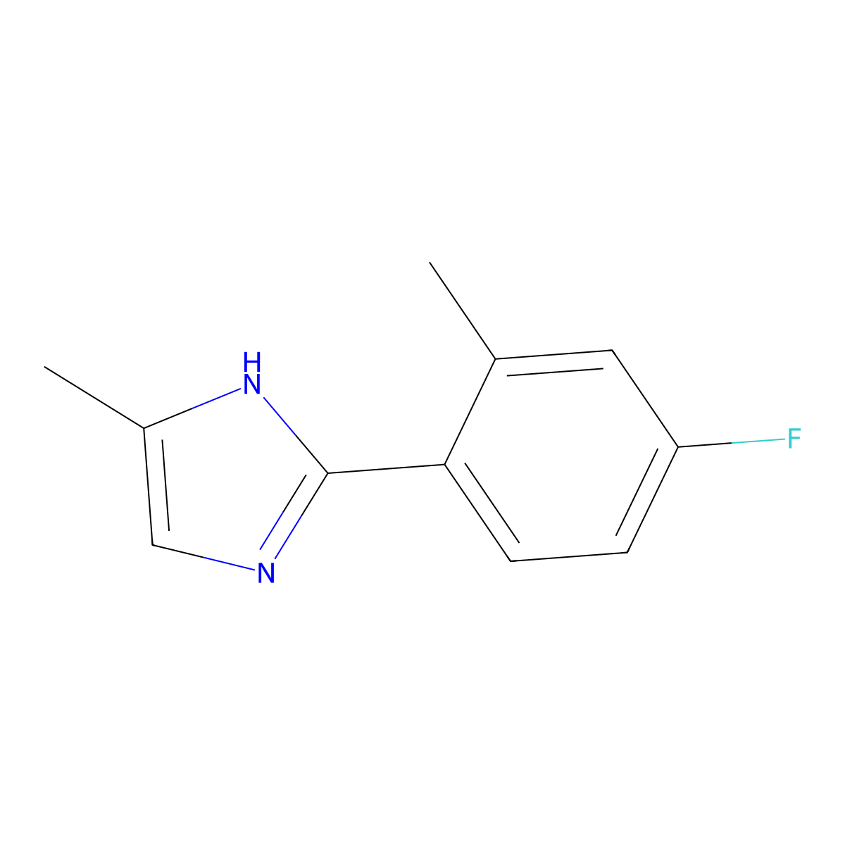 2-(4-Fluoro-2-methylphenyl)-5-methyl-1H-imidazole molecular structure, CAS 1515813-21-4
