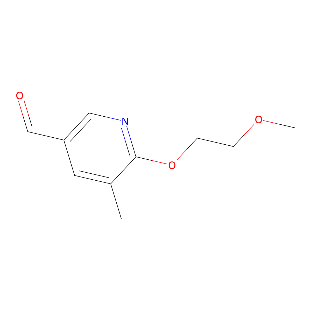 6-(2-Methoxyethoxy)-5-methylnicotinaldehyde molecular structure, CAS 1515828-97-3