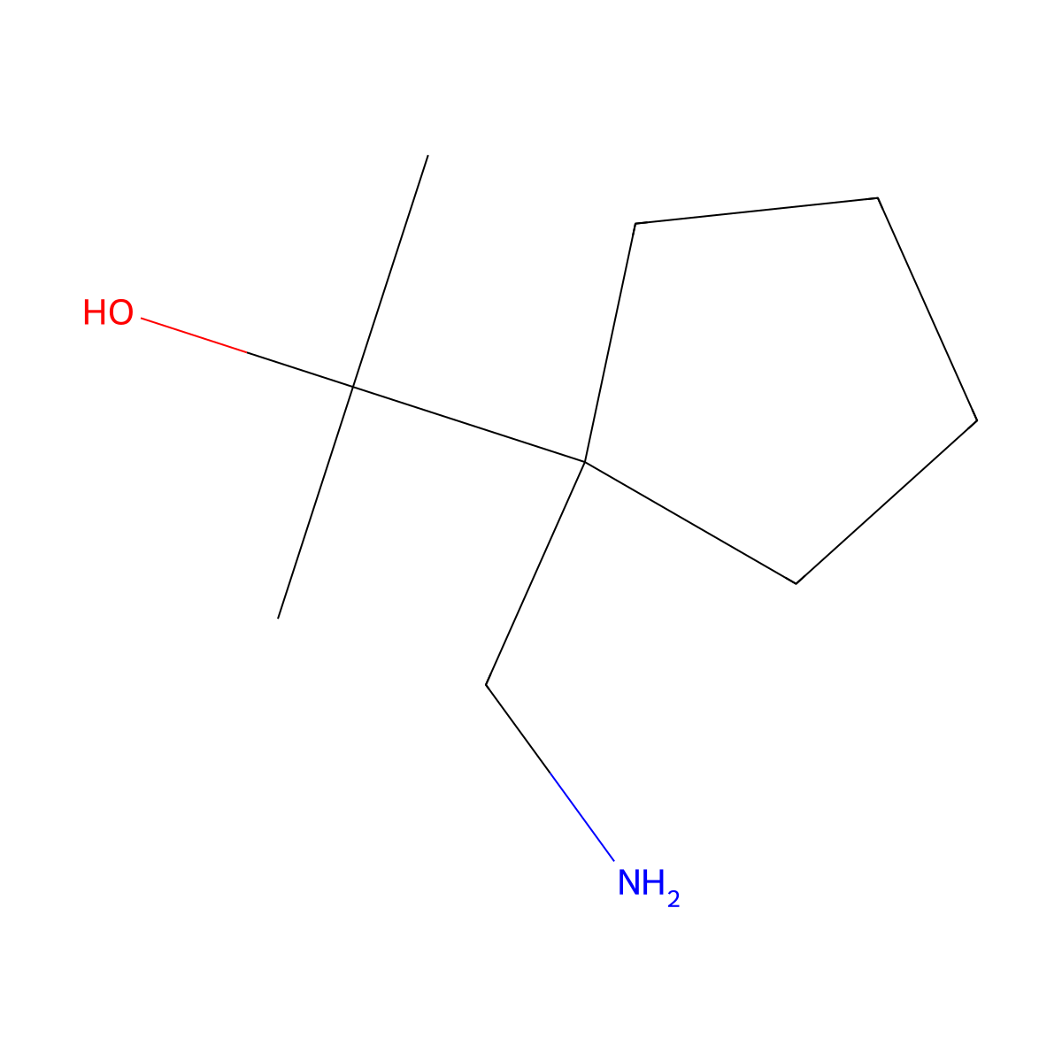 2-[1-(Aminomethyl)cyclopentyl]propan-2-ol molecular structure, CAS 1515841-93-6