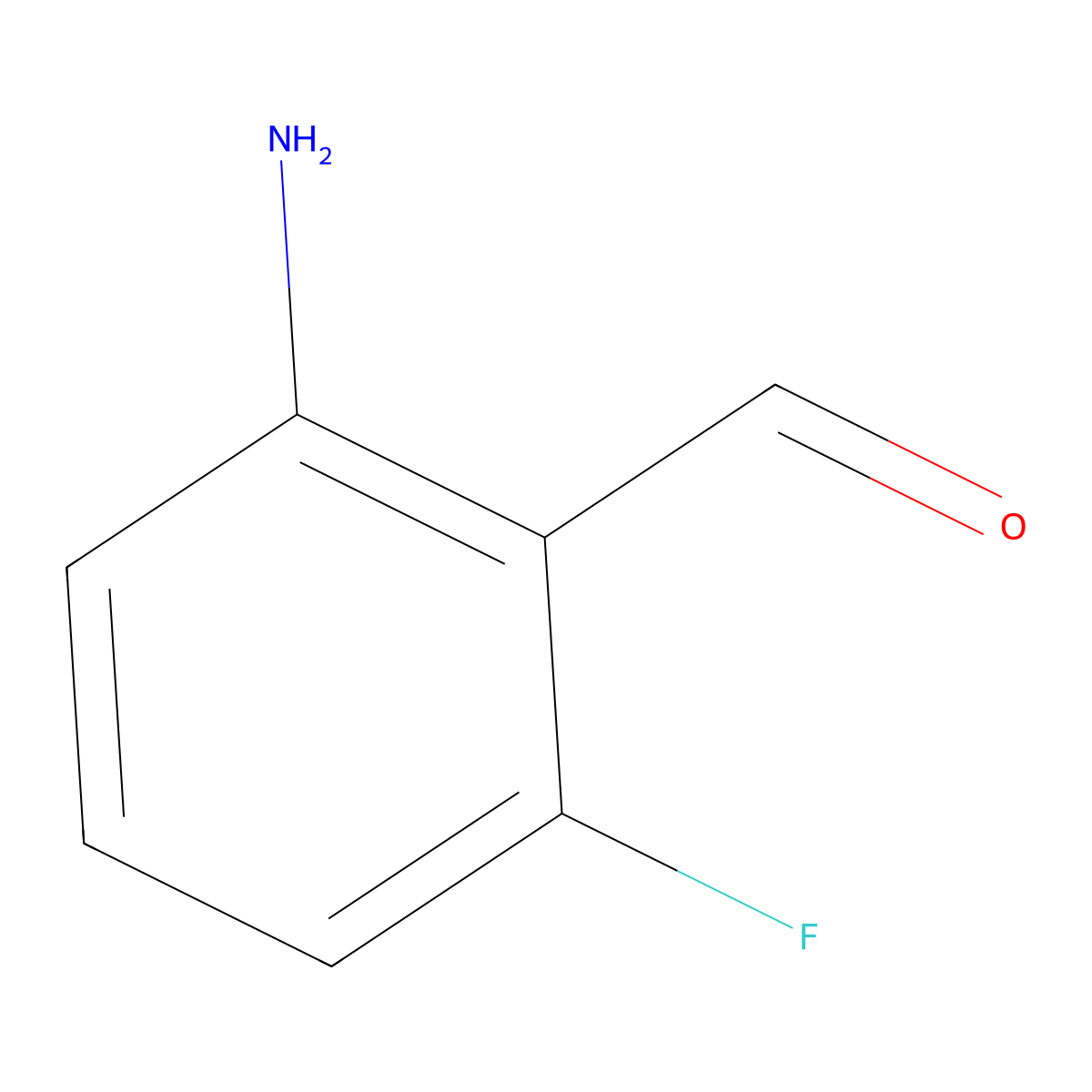 2-Amino-6-fluorobenzaldehyde molecular structure, CAS 151585-93-2