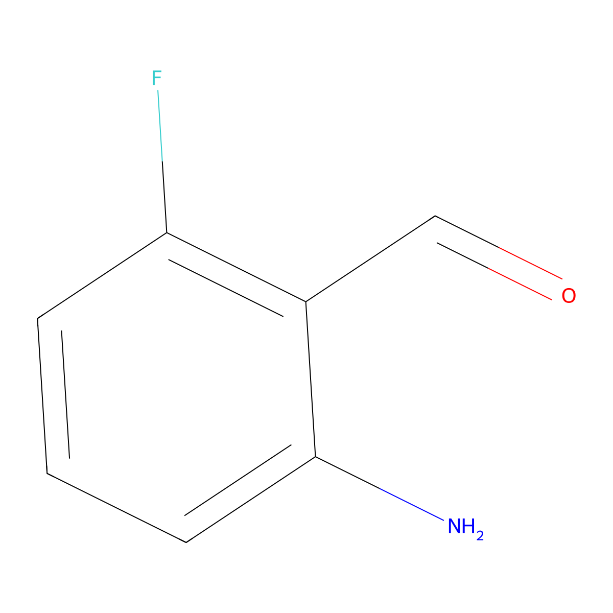 2-Amino-6-fluorobenzaldehyde molecular structure, CAS 151585-93-2