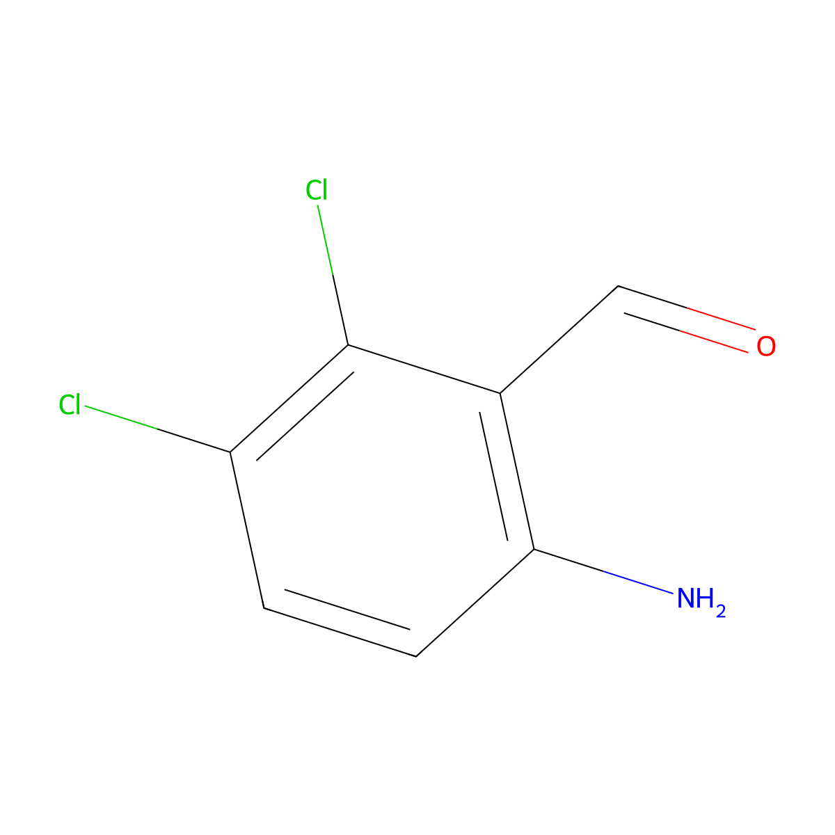 6-Amino-2,3-dichlorobenzaldehyde molecular structure, CAS 151585-94-3
