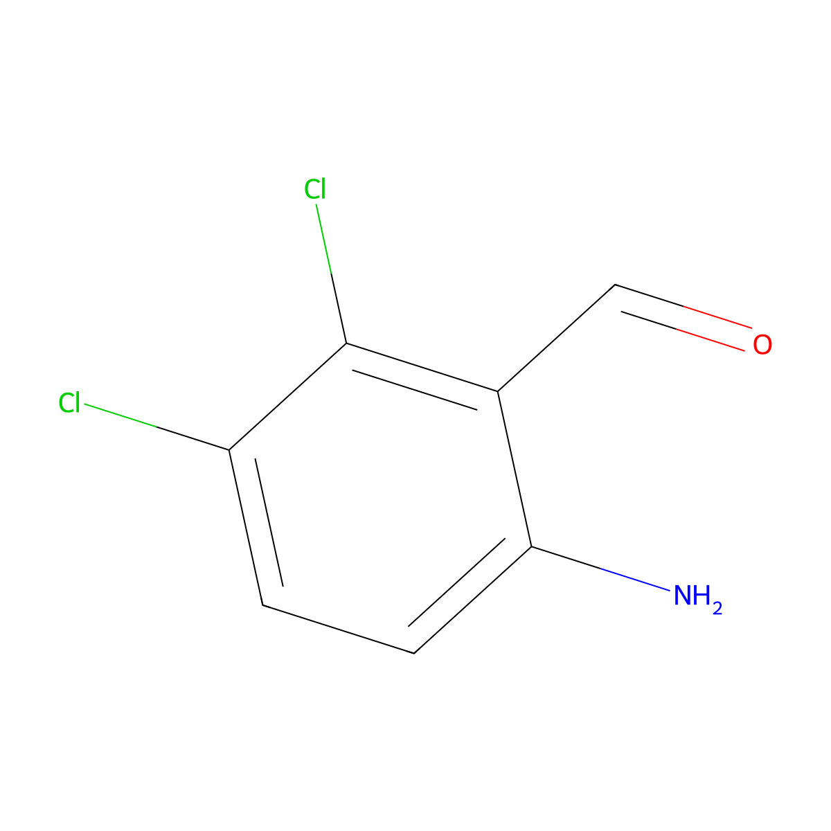 6-Amino-2,3-dichlorobenzaldehyde molecular structure, CAS 151585-94-3