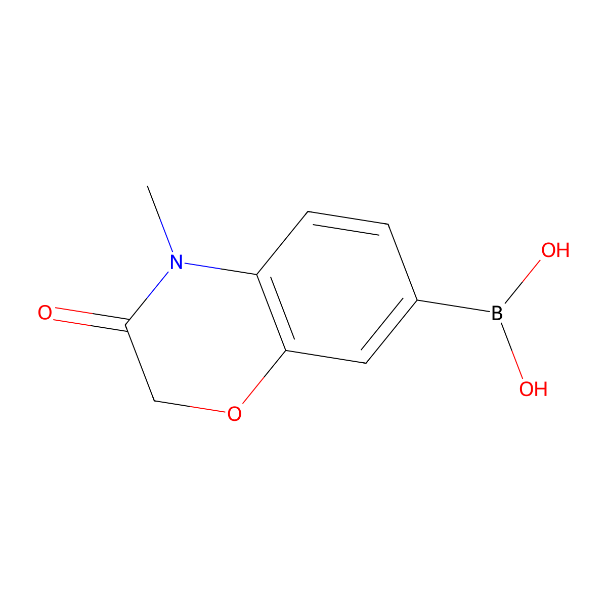 4-Methyl-3-oxo-3,4-dihydro-2H-benzo[b][1,4]oxazine-7-boronic Acid molecular structure, CAS 1515875-37-2