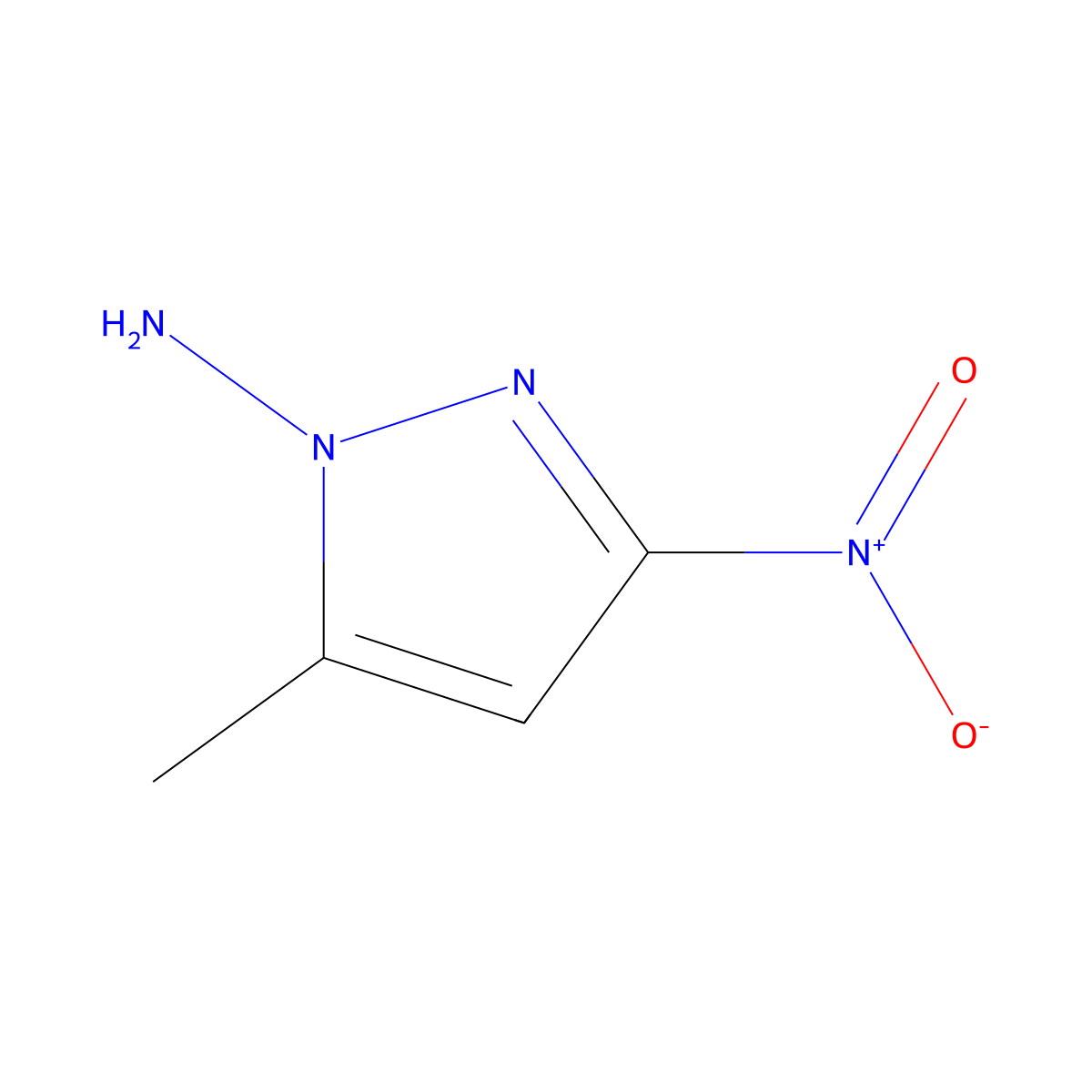 5-Methyl-3-nitro-1H-pyrazol-1-amine molecular structure, CAS 151588-03-3