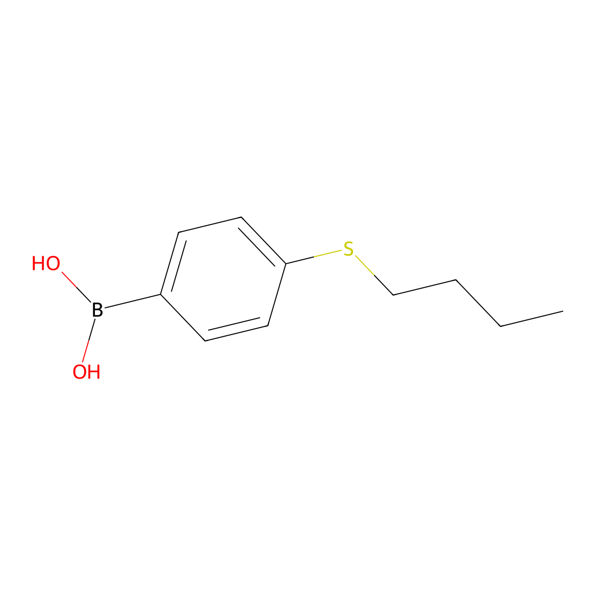 4-Butylthiophenylboronic acid molecular structure, CAS 151588-38-4