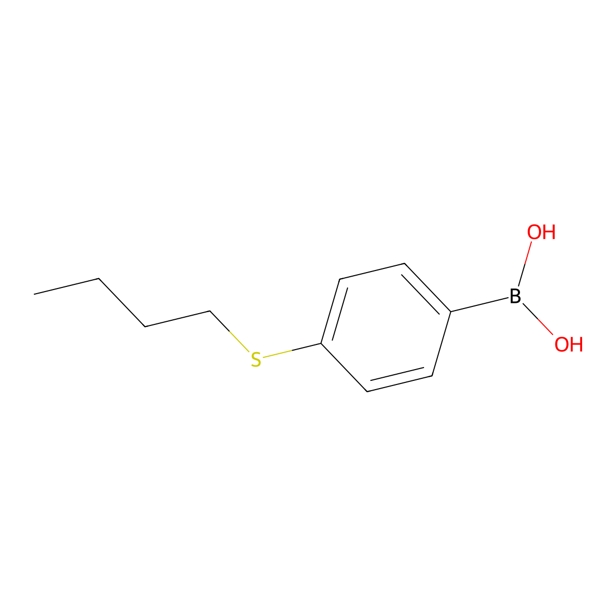 4-Butylthiophenylboronic acid molecular structure, CAS 151588-38-4