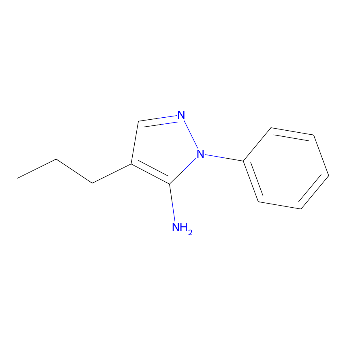 1-Phenyl-4-propyl-1h-pyrazol-5-amine molecular structure, CAS 1515885-97-8