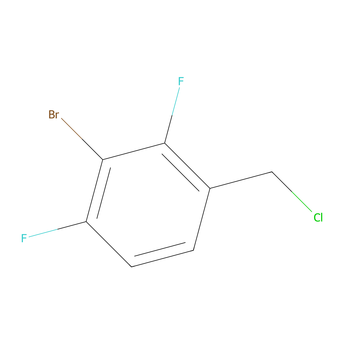 2-Bromo-4-(chloromethyl)-1,3-difluorobenzene molecular structure, CAS 1515891-41-4