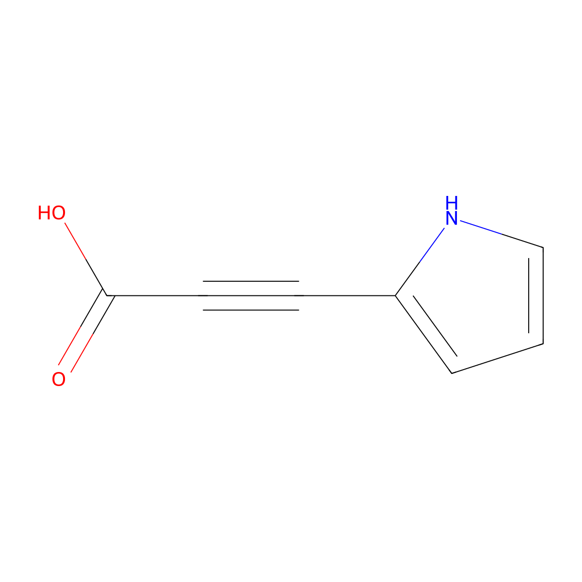 3-(1H-Pyrrol-2-YL)prop-2-ynoic acid molecular structure, CAS 1515891-54-9