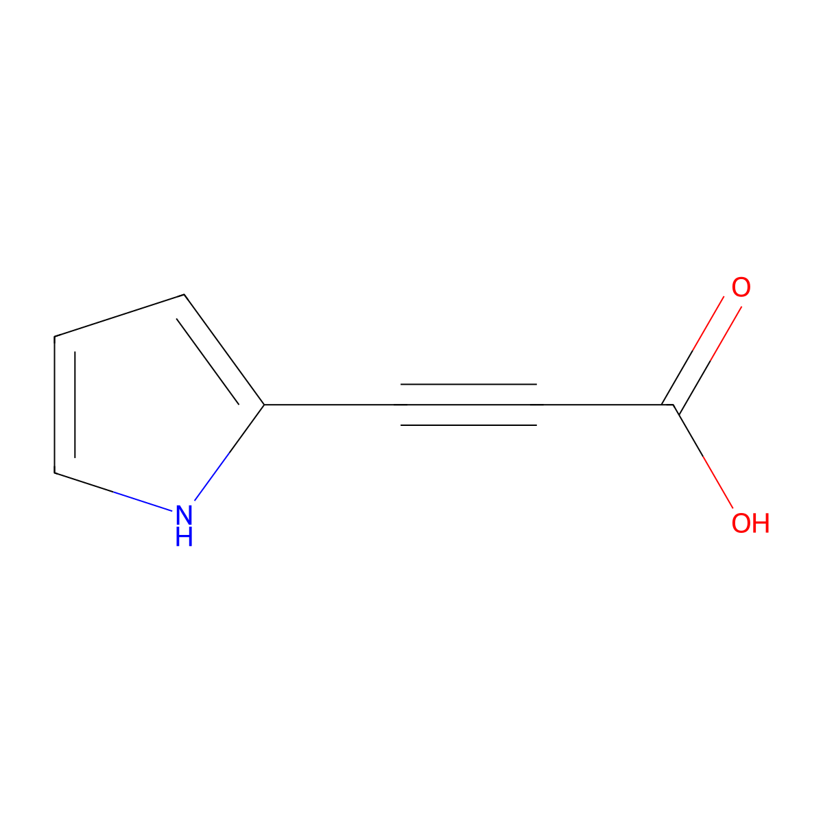 3-(1H-Pyrrol-2-YL)prop-2-ynoic acid molecular structure, CAS 1515891-54-9