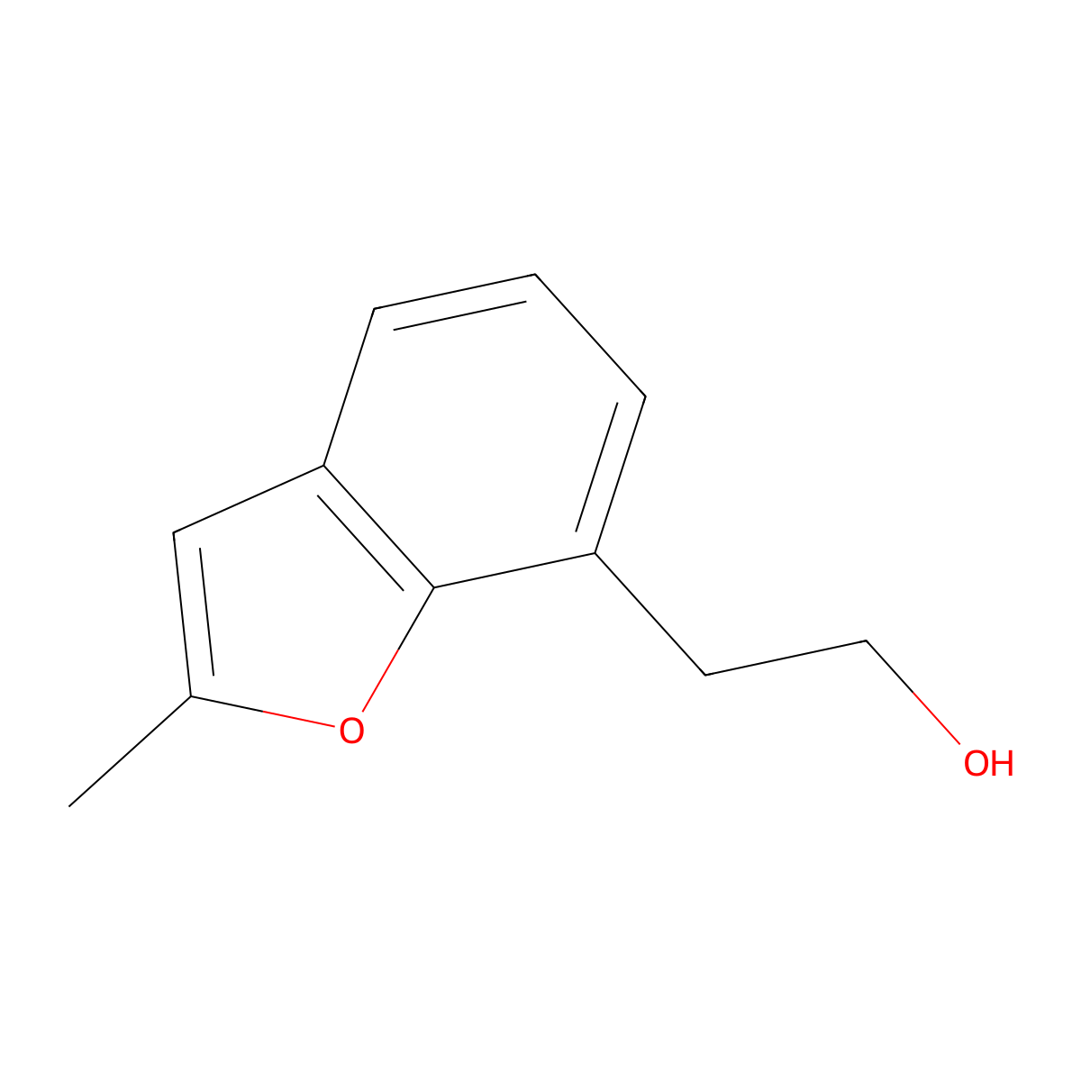 2-(2-Methyl-1-benzofuran-7-yl)ethanol molecular structure, CAS 1515891-92-5