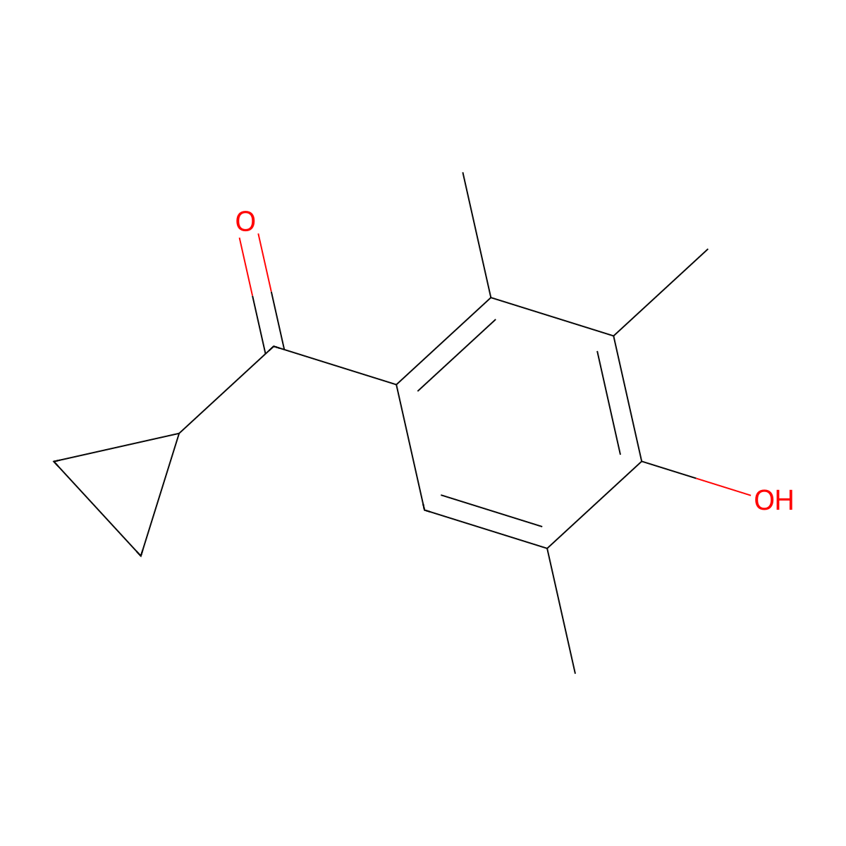 4-Cyclopropanecarbonyl-2,3,6-trimethylphenol molecular structure, CAS 1515896-10-2