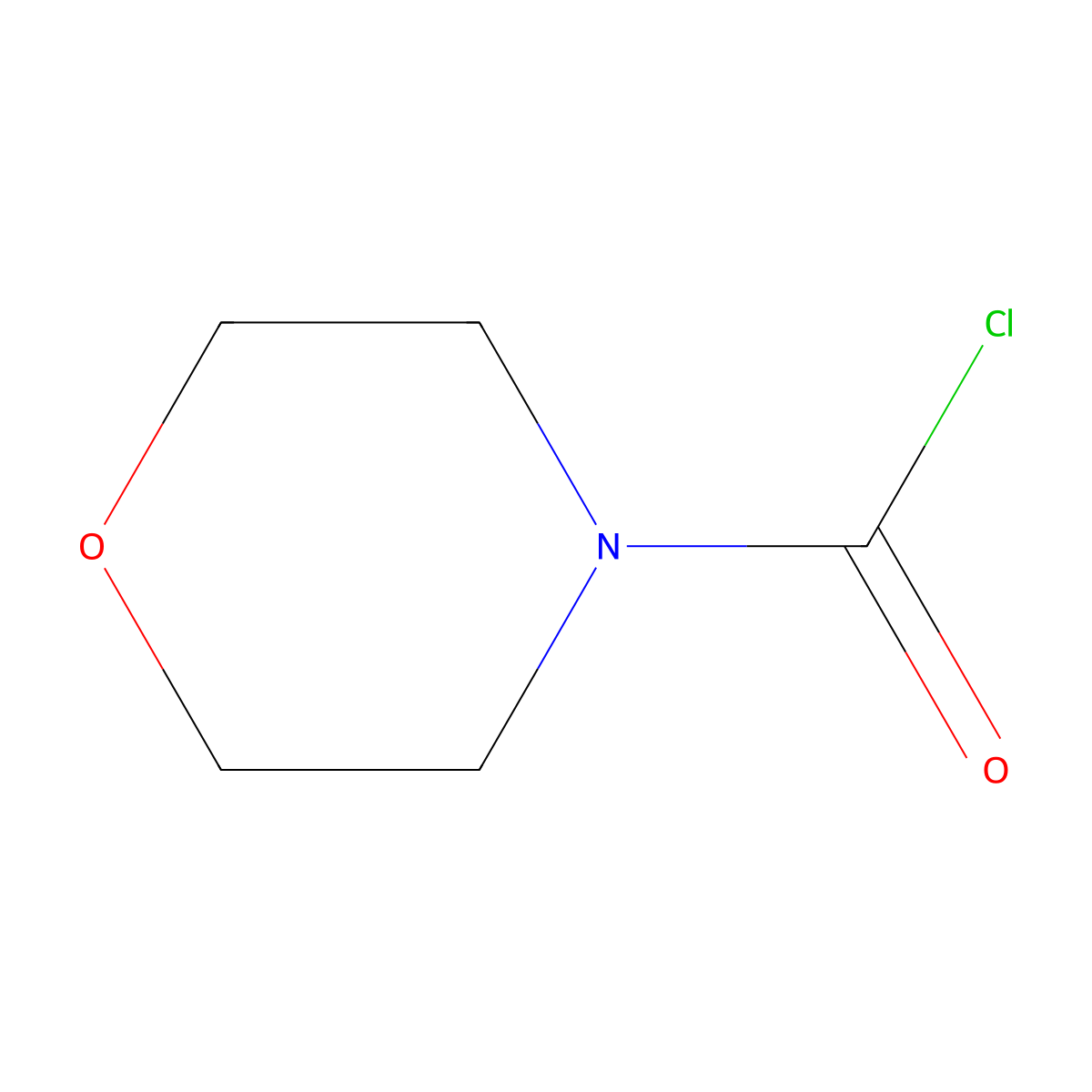 4-Morpholinecarbonyl chloride molecular structure, CAS 15159-40-7
