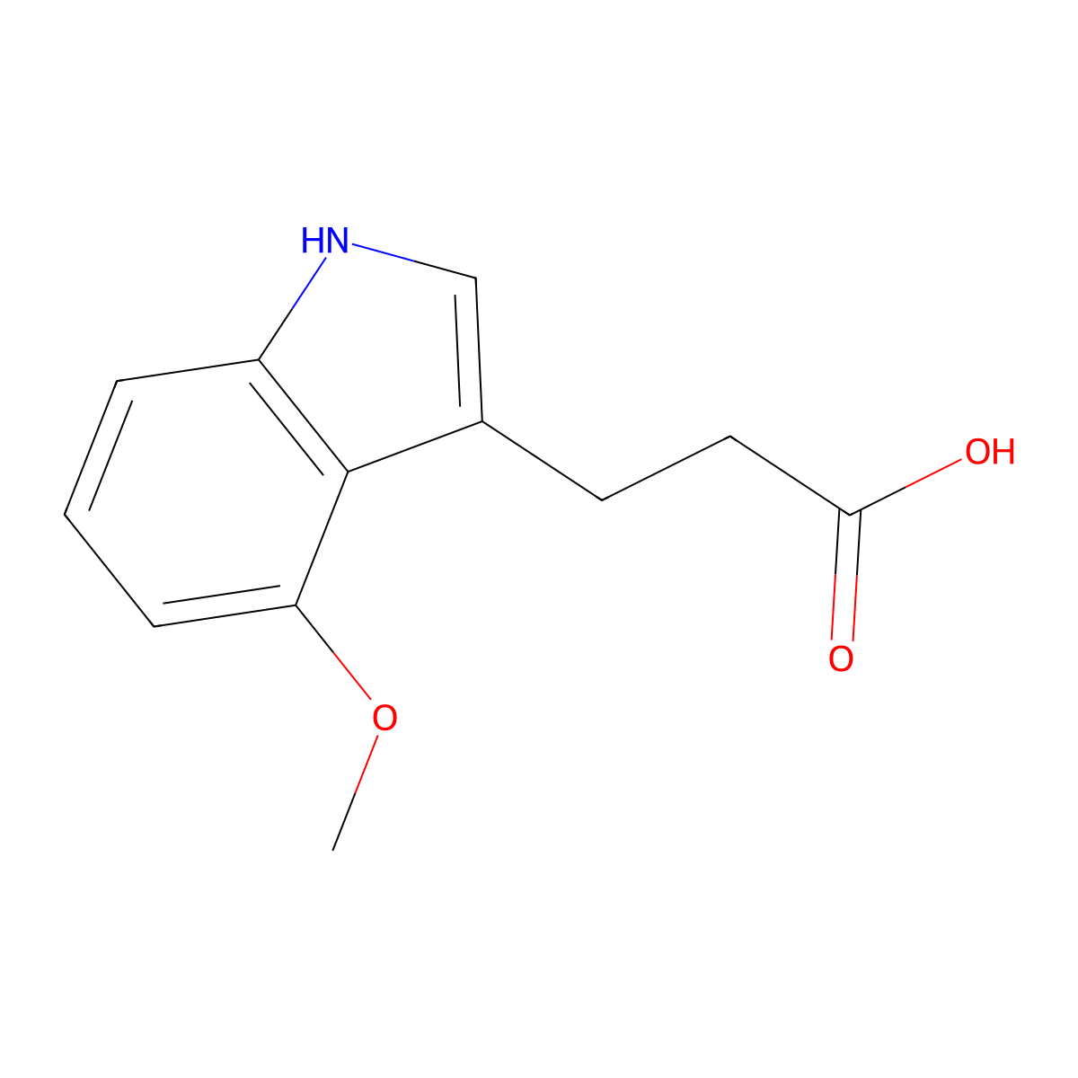 3-(4-Methoxy-3-indolyl)propanoic Acid molecular structure, CAS 151590-28-2