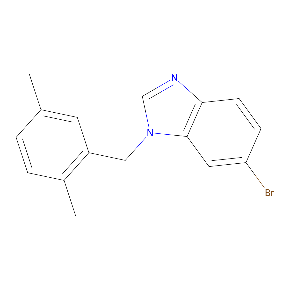 6-Bromo-1-(2,5-dimethylbenzyl)-1H-benzo[d]imidazole molecular structure, CAS 1515921-31-9