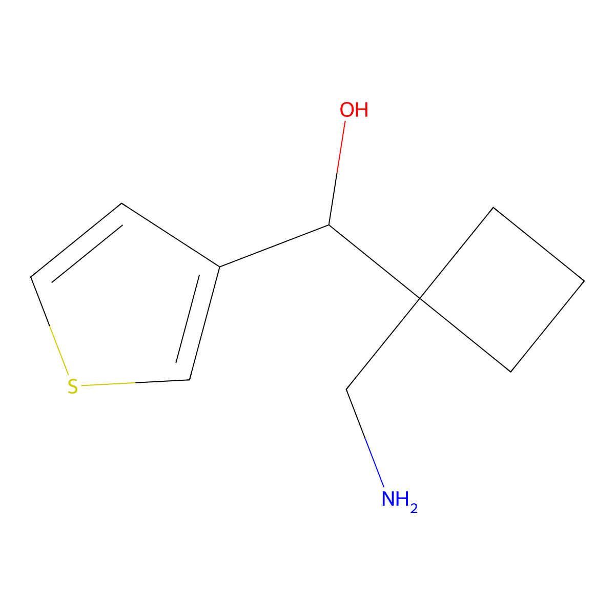 [1-(Aminomethyl)cyclobutyl](thiophen-3-YL)methanol molecular structure, CAS 1515923-09-7