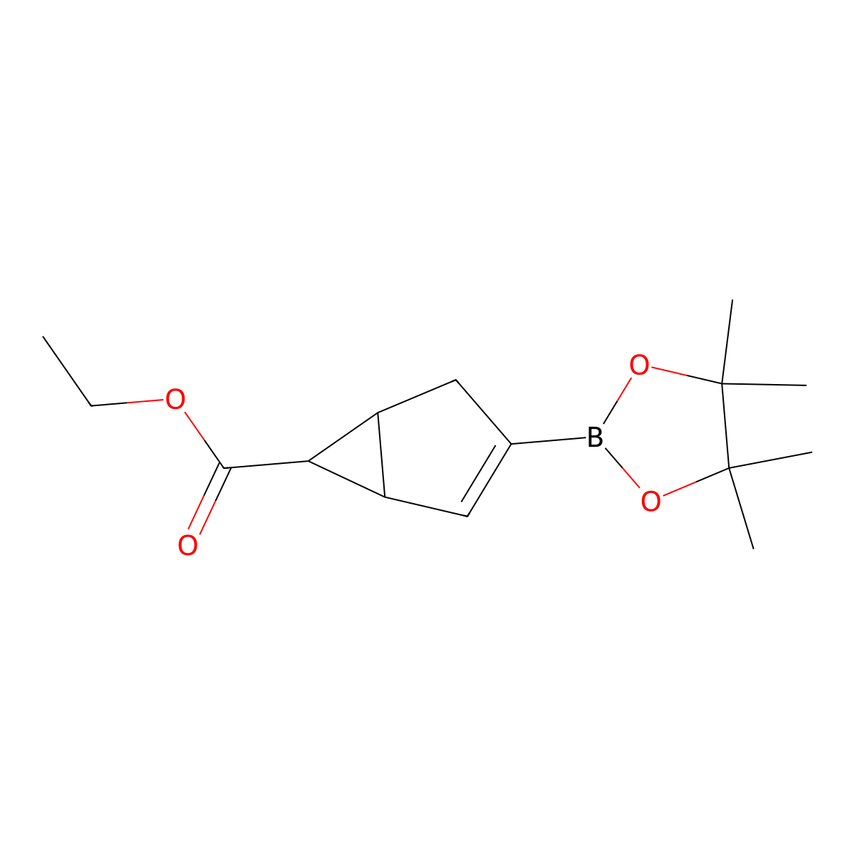 Ethyl 3-(4,4,5,5-tetramethyl-1,3,2-dioxaborolan-2-yl)bicyclo[3.1.0]hex-2-ene-6-carboxylate molecular structure, CAS 1515923-91-7