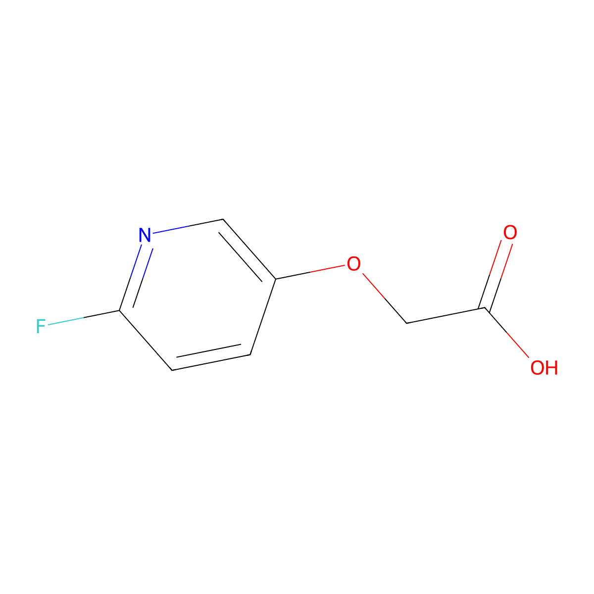 Acetic acid, 2-[(6-fluoro-3-pyridinyl)oxy]- molecular structure, CAS 1515925-77-5