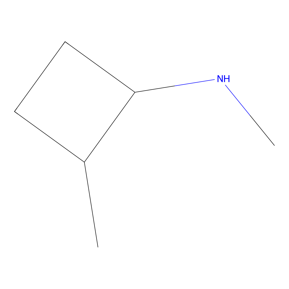 N,2-dimethylcyclobutan-1-amine molecular structure, CAS 1515936-02-3
