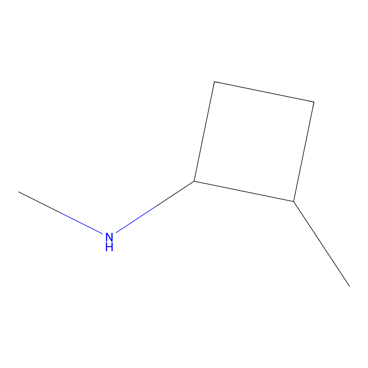 N,2-dimethylcyclobutan-1-amine molecular structure, CAS 1515936-02-3